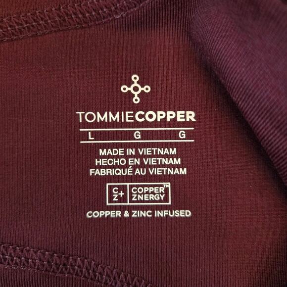 NWT Tommie Copper Women's Lower Back Support Leggings Burgundy Size L - Picture 7 of 12